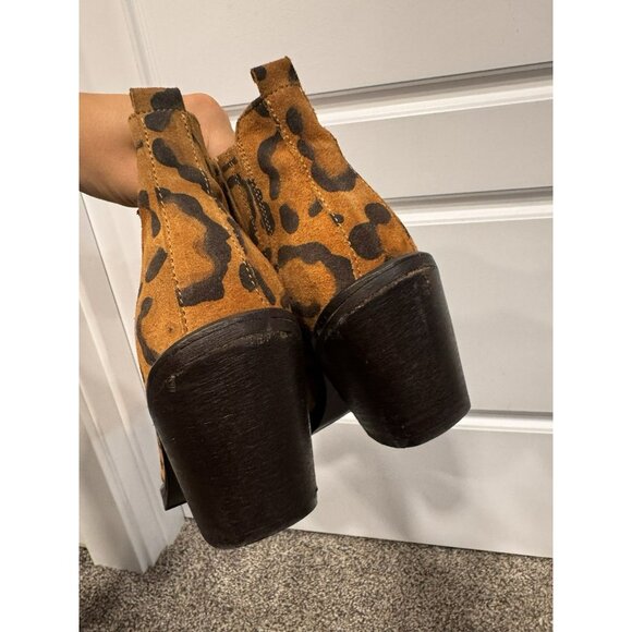 Top Shop Women’s Animal Print Ankle Boots Heeled Size 38 - Picture 4 of 7